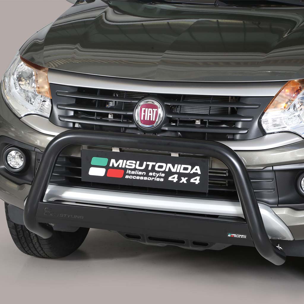 Black Front Protection Bull Bar 63mm Fiat Fullback Mk1 2016 Onwards