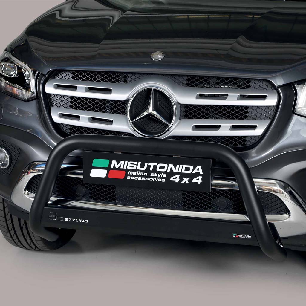 Black Front Protection Bull Bar 63mm Mercedes X Class (2018 - 2021)