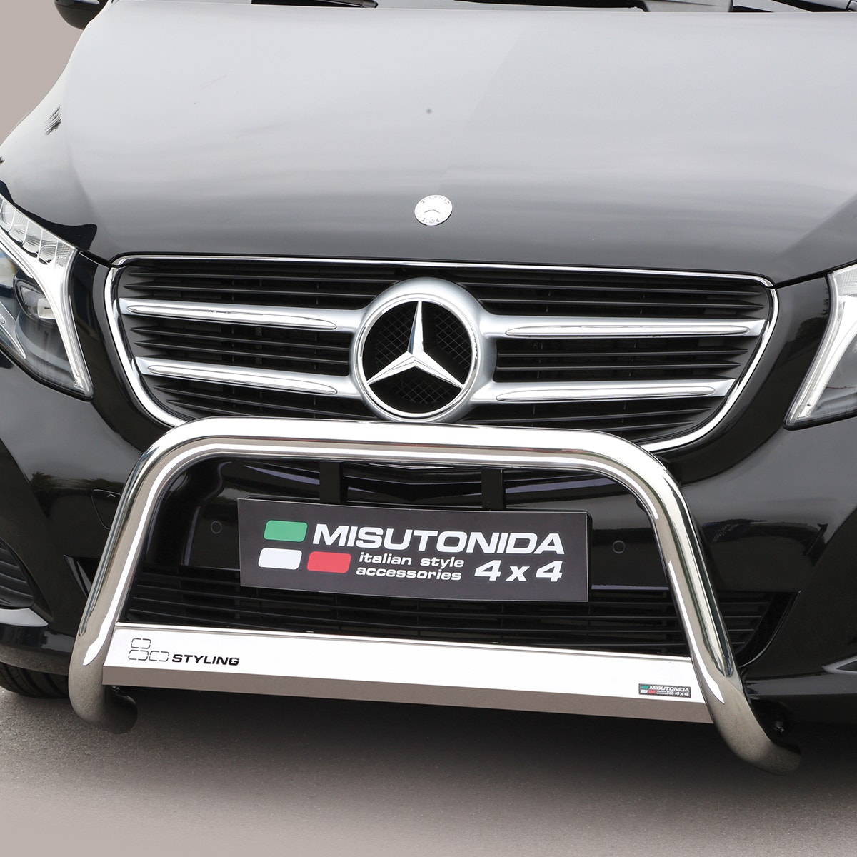 Stainless Steel Front Protection Bull Bar 63mm Mercedes V-Class (2014 Onwards)